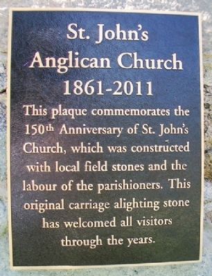 St. John's Anglican Church Marker image. Click for full size.