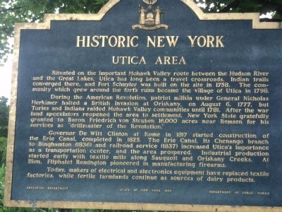 Utica Area Marker. Click for full size. Utica Area Marker image. Click for full size.