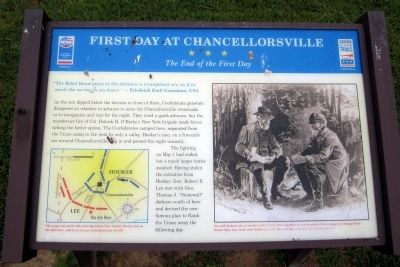 First Day at Chancellorsville Marker. Click for full size. First Day at Chancellorsville Marker image. Click for full size.