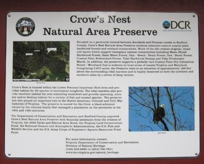 Crow's Nest Natural Area Preserve Marker image. Click for full size.