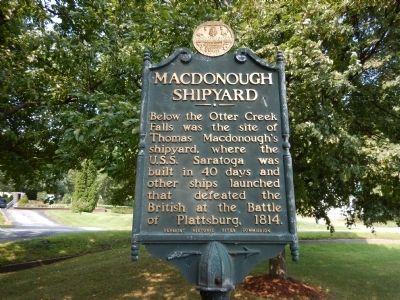 Macdonough Shipyard Marker image. Click for full size.