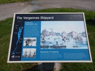 Vergennes Shipyard Interpretive Panel image. Click for full size.