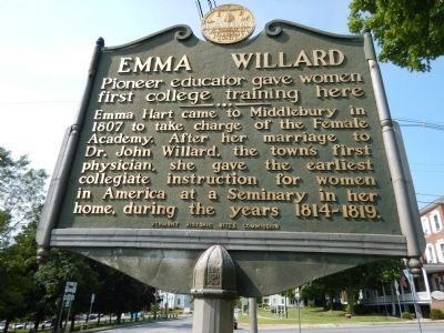 Emma Willard Marker. Click for full size. Emma Willard Marker image. Click for full size.