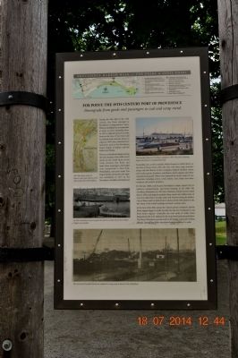 Fox Point: The 19th Century Port of Providence/Shipping Expands Around the Point Marker image. Click for full size.