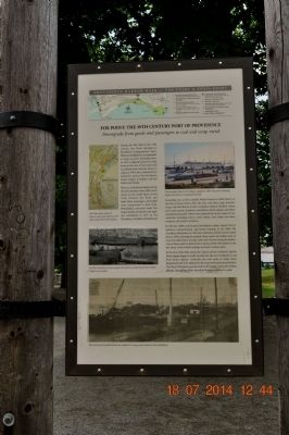 Fox Point: The 19th Century Port of Providence/Shipping Expands Around the Point Marker. Click for full size. Fox Point: The 19th Century Port of Providence/Shipping Expands Around the Point Marker image. Click for full size.