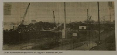 The once proud Lonsdale Wharf was reduced to a scrap yard image. Click for full size.