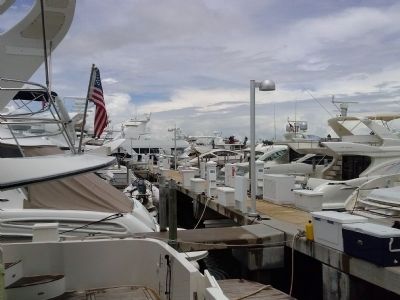 Boats tied up at Haulover Beach dock image. Click for full size.