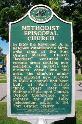 Methodist Episcopal Church Marker (Side B). Click for full size. Methodist Episcopal Church Marker (Side B) image. Click for full size.