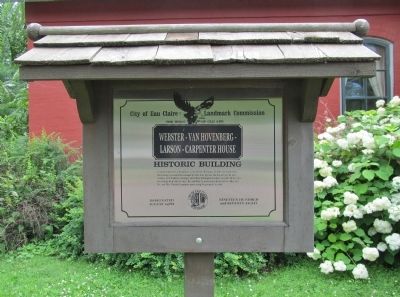 Webster-Van Hovenberg-Larson-Carpenter House Marker. Click for full size. Webster-Van Hovenberg-Larson-Carpenter House Marker image. Click for full size.