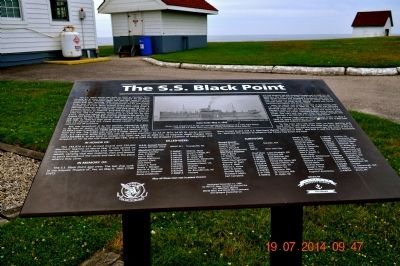 The S.S. Black Point Marker image. Click for full size.