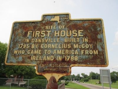 Site of First House in Dansville Marker image. Click for full size.
