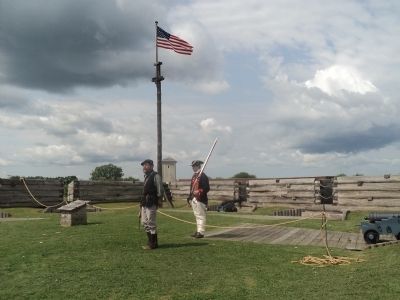 Guard on Duty at Fort Stanwix image. Click for full size.