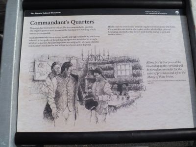 Commandant’s Quarters Marker. Click for full size. Commandant’s Quarters Marker image. Click for full size.