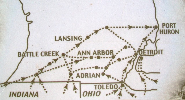 Photo: Map on Underground Railroad Marker