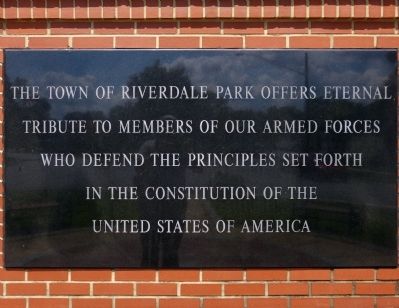 Eternal Tribute Marker. Click for full size. Eternal Tribute Marker image. Click for full size.
