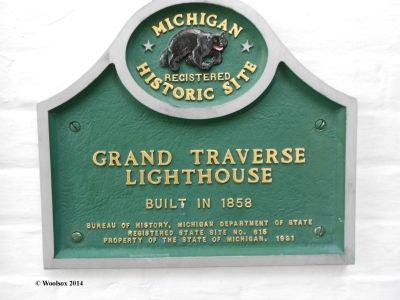Grand Traverse Lighthouse Marker image. Click for full size.