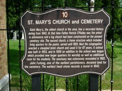 St. Marys Church and Cemetery Marker image. Click for full size.