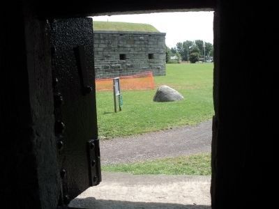 Fort Ontario Marker Seen from the Casemate image. Click for full size.