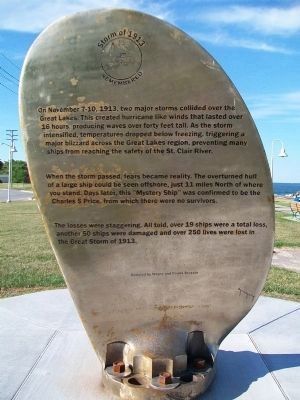 Storm of 1913 Remembered Marker (Side A). Click for full size. Storm of 1913 Remembered Marker (Side A) image. Click for full size.