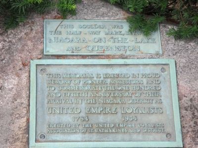 Niagara District United Empire Loyalists Memorial Marker. Click for full size. Niagara District United Empire Loyalists Memorial Marker image. Click for full size.