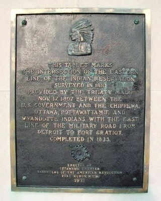 Intersection of Military Road and Indian Reservation Marker. Click for full size. Intersection of Military Road and Indian Reservation Marker image. Click for full size.