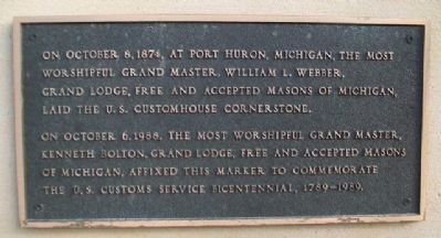 Customhouse Re-dedication Marker. Click for full size. Customhouse Re-dedication Marker image. Click for full size.