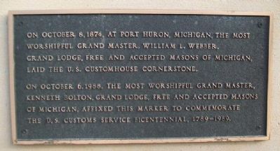 Customhouse Re-dedication Marker image. Click for full size.