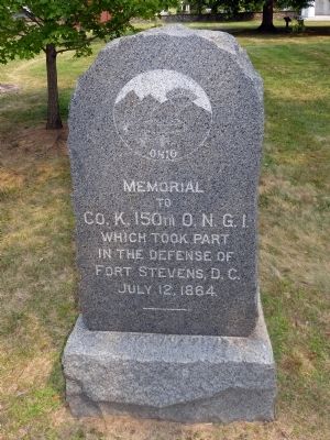 Company K, 150th Ohio National Guard Infantry Marker. Click for full size. Company K, 150th Ohio National Guard Infantry Marker image. Click for full size.