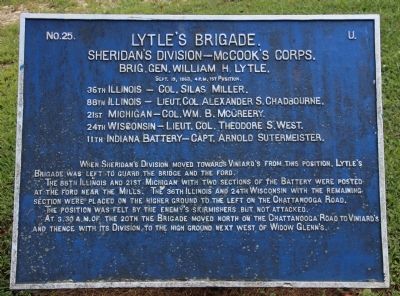Lytle's Brigade Marker. Click for full size. Lytle's Brigade Marker image. Click for full size.