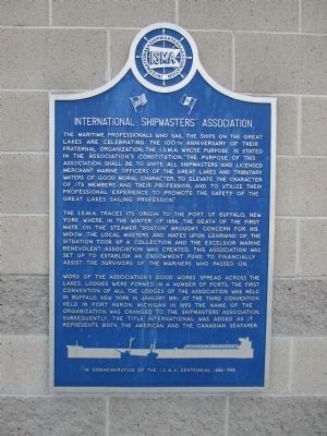 International Shipmasters' Association Marker image. Click for full size.