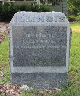 36th Illinois Infantry Marker. Click for full size. 36th Illinois Infantry Marker image. Click for full size.