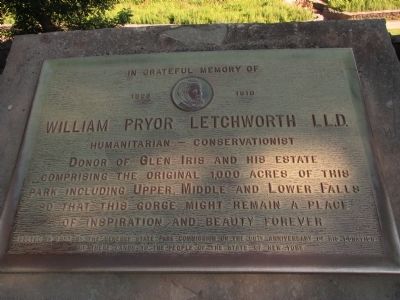 In Grateful Memory of William Pryor Letchworth Marker image. Click for full size.