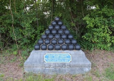 Up-date Photo - - Crittenden's Headquarters Shell Monument image. Click for full size.