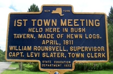 1st Town Meeting Marker image. Click for full size.