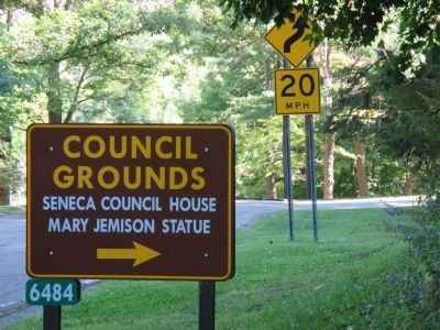 Sign on main Park Road for the Council Grounds. Click for full size. Sign on main Park Road for the Council Grounds image. Click for full size.