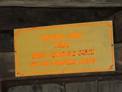 Mary Jemison Log Cabin Door Sign image. Click for full size.