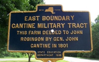 Eastern Boundary Cantine Military Tract Marker image. Click for full size.