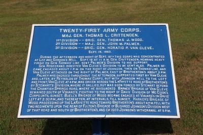 Twenty-First Army Corps Marker image. Click for full size.