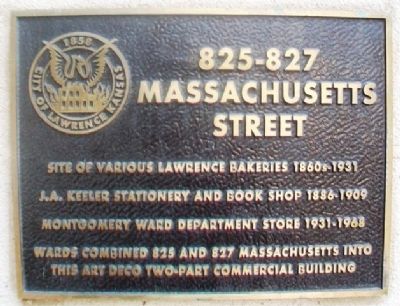 825-827 Massachusetts Street Marker. Click for full size. 825-827 Massachusetts Street Marker image. Click for full size.