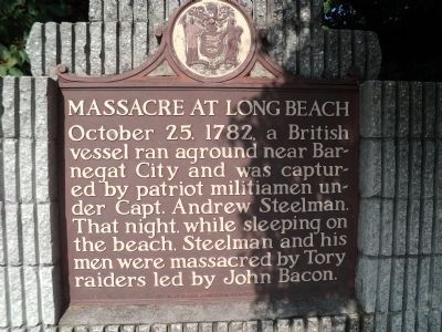 Massacre at Long Beach Marker. Click for full size. Massacre at Long Beach Marker image. Click for full size.
