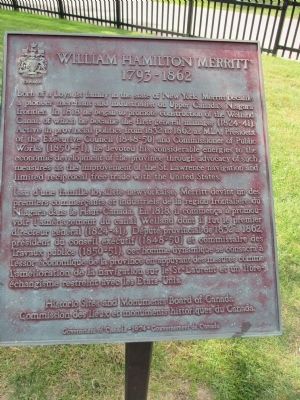 William Hamilton Merritt 1793 - 1862 Marker. Click for full size. William Hamilton Merritt 1793 - 1862 Marker image. Click for full size.