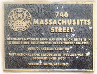 746 Massachusetts Street Marker image. Click for full size.