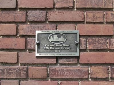 Historic Kenwood Water Tower Plaque. Click for full size. Historic Kenwood Water Tower Plaque image. Click for full size.