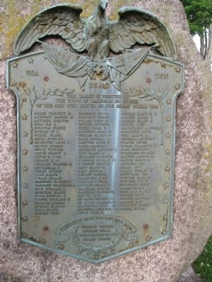 In Honor of the Men Who Served in the Great War Marker. Click for full size. In Honor of the Men Who Served in the Great War Marker image. Click for full size.