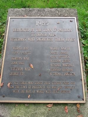 To Honor All Veterans Who Sacrificed Their Lives Marker image. Click for full size.