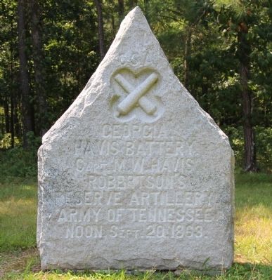 Havis' Georgia Battery Marker. Click for full size. Havis' Georgia Battery Marker image. Click for full size.