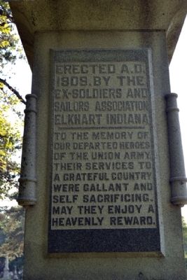 Elkhart Civil War Monument image. Click for full size.