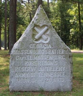 Massenburg's Georgia Battery Marker. Click for full size. Massenburg's Georgia Battery Marker image. Click for full size.