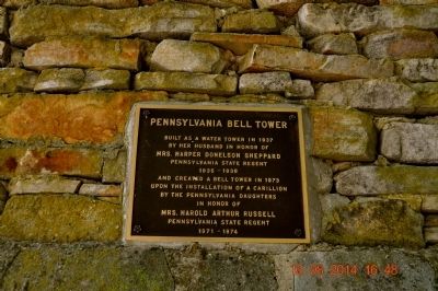 Pennsylvania Bell Tower Marker. Click for full size. Pennsylvania Bell Tower Marker image. Click for full size.