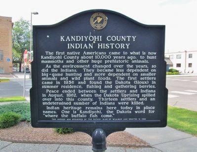 Kandiyohi County Indian History Marker image. Click for full size.